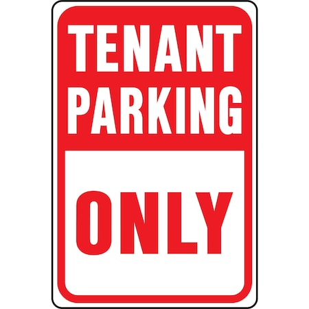 Hy-Ko Tenant Parking Only Sign 12" x 18" A20053